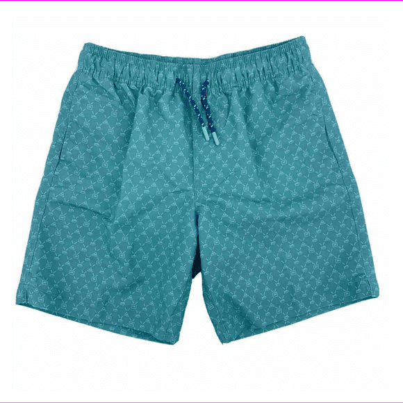 NWT Southern Tide Channel Marker Design Men's Aqua Swim Trunks Shorts Small 